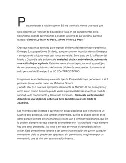 Para comenzar a hablar sobre el E6 me viene a la mente una frase que 
solía decirnos un Profesor de Educación Física en los c