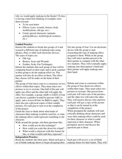 Lesson Plan Examples Makeup Application Theatre Makeup Application Lesson | PDF | Cosmetics | Lesson Plan
