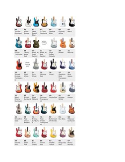 Fender Guitar Color Chart Overview | PDF