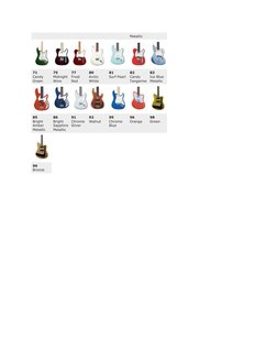 Fender Guitar Color Chart Overview | PDF