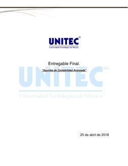 Entregable Final. 
“Apuntes de Contabilidad Avanzada”