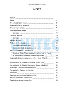 Apuntes Contabilidad Avanzada 
 
INDICE 
 
Portada. 
 
 
 
 
 
 
 
 
 
 
 
 
 
 
 
 
 
Índice.