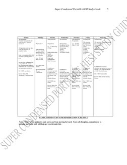 Super Condensed Portable HESI Study Guide
5
Sunday
Monday
Tuesday
Wednesday
Thursday
Friday
Saturday
Accountability:
You only