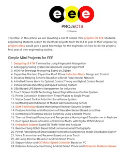 Simple Mini Projects for EEE Students | PDF | Power Inverter ...