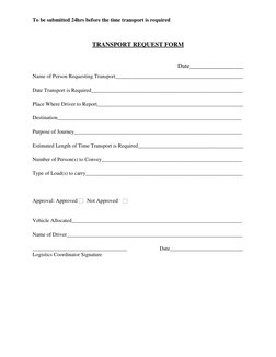 Transport Request Form Template PDF Technology Engineering transport-request-form-template-pdf-technology-engineering