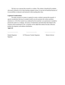 The best way to present this research is a website. The website is beneficial for students 
who need a reference to use when