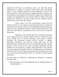 Page | 10  
 
requirements. The input to a performance cycle is an order that specifies 
requirements for a product or a ma