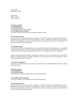 Estanqueidad en Válvulas de Alivio API 527 | PDF | Presión | Agua