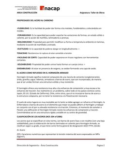 Clase 6 Taller de obras 
 
AREA CONSTRUCCIÓN