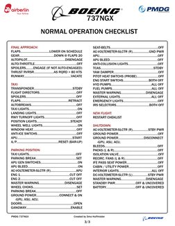 737 Checklist Normal PDF | PDF
