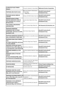 8 ADRIATICO PLACE TOWER I 
PROJECT
P. Faura Cor. Bocobo St., Ermita, Manila Millennium Erectors Corporation
PROPOSED ONE PACI