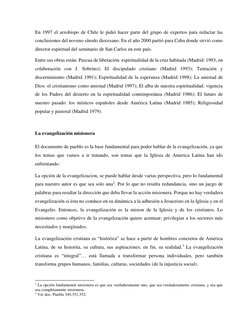 En 1997 el arzobispo de Chile le pidió hacer parte del grupo de expertos para redactar las 
conclusiones del noveno sínodo di