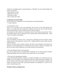 Another way of thinking about a research design is a “blueprint” for your research dealing with 
at least four problems: 
•