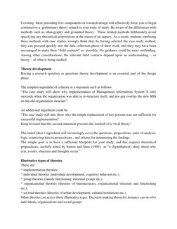 Covering  these preceding five components of research design will effectively force you to begin 
constructive a  preliminary