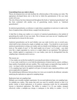 Generalizing from case study to theory 
Theory development does not only facilitate the collection phase of the ensuing cas