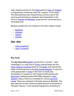 Overview of Vedic Religion and Texts | PDF | Vedas | Tantra