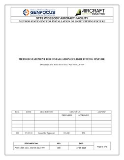 Light Fixture Installation Method Statement | PDF | Engineering | Business