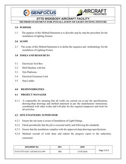 Lighting Installation Method Statement | PDF | Engineering | Business