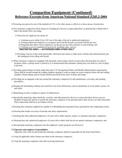 Compaction Equipment (Continued) 
Reference Excerpts from American National Standard Z245.2-2004 
 
 
l) Protecting any per