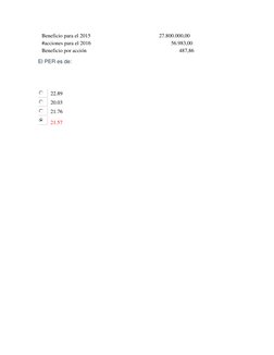 Beneficio para el 2015  
                            27.800.000,00 
 #acciones para el 2016