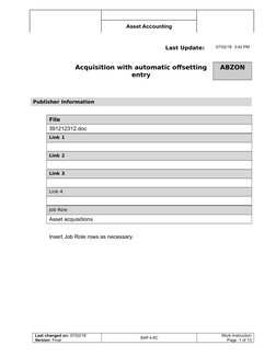 ABZON: Asset Acquisition Process | PDF | Receipt | Mergers And Acquisitions