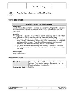 ABZON: Asset Acquisition Process | PDF | Receipt | Mergers And Acquisitions
