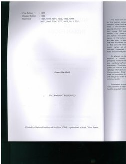 Ifct Nutritive Values - Indian Food PDF | PDF