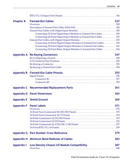 Contents
vii
Field Terminations Guide for Tricon v9–v10 Systems
RTD/TC/AI Input Term Panels . . . . . . . . . . . . . . . . .