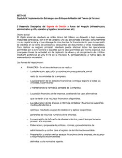 66779426 
Capítulo IV: Implementación Estratégica con Enfoque de Gestión del Talento (al 1er año) 
 
 
 
3 Desarrollo Descrip