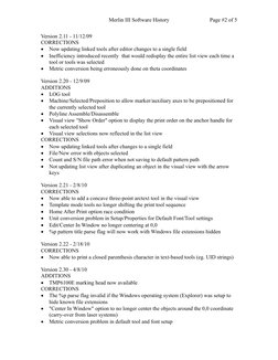 Merlin III Software Update History | PDF | Text File | Computer File