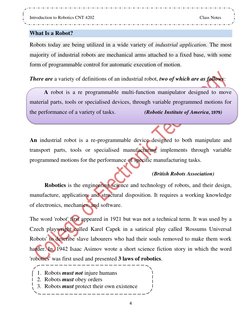 Introduction to Robotics CNT 4202