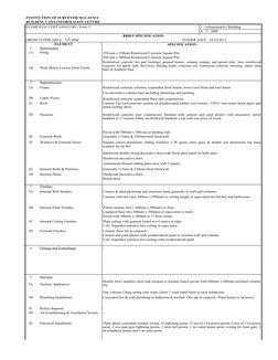 INSTITUTION OF SURVEYOR MALAYSIA
BUILDING COST INFORMATION CENTRE
ELEMENTAL COST ANALYSIS - Form 3
3 - Administrative Buildin