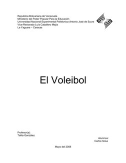 Republica Bolivariana de Venezuela
Ministerio del Poder Popular Para la Educación
Universidad Nacional Experimental Politécni