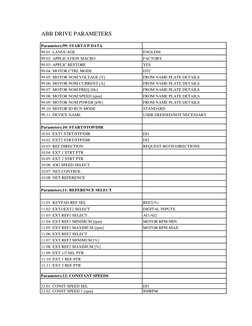 ACS800 Drive Parameter Settings Guide | PDF | Parameter (Computer ...