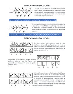 EJERCICIO CON SOLUCIÓN 
 En este caso las letras van escalando tres lugares a 
la vez según el orden alfabético mientras que