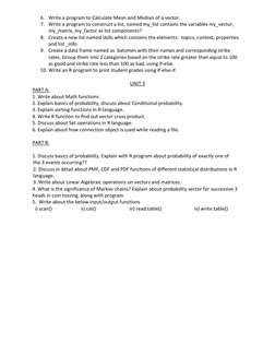 R Programming Midterm Question Bank | PDF | R (Programming Language ...