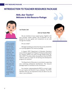 PPST RESOURCE PACKAGE
ii
INTRODUCTION TO TEACHER RESOURCE PACKAGE
I am Teacher Jen! 
	
	
	
	
     And I am Teacher Mike! 
We