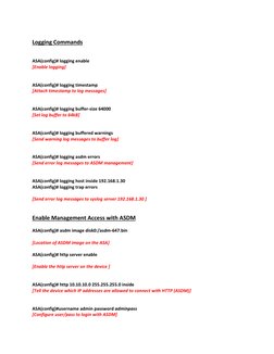 Cisco ASA Firewall Commands Cheat Sheet | PDF | Ip Address | Computer ...
