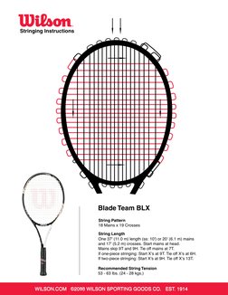 Wilson Tennis Racket Stringing Pattern Wilson Tennis Racket Stringing Guide | PDF | Consumer Goods | Sports ...