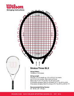 Wilson Tennis Racket Stringing Pattern Wilson Tennis Racket Stringing Guide | PDF | Consumer Goods | Sports ...