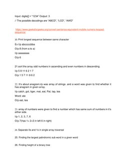 Zoho 2nd Round Coding Questions | PDF | String (Computer Science ...