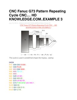 G73 CNC Pattern Repeating Cycle Guide | PDF