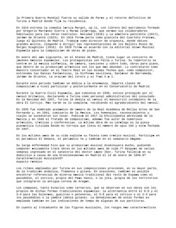 la Primera Guerra Mundial fuerza su salida de Par s y el retorno definitivo de 

Turina a Madrid donde fij  su residencia.
