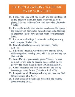 100 Biblical Declarations for Life | PDF | God In Christianity ...