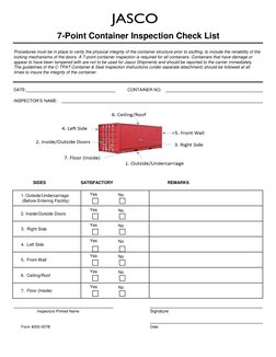 7-Point Container Inspection Checklist | PDF