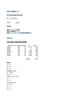Esal Example ESAL Calculation and AASHTO Equations | PDF | Transportation Engineering