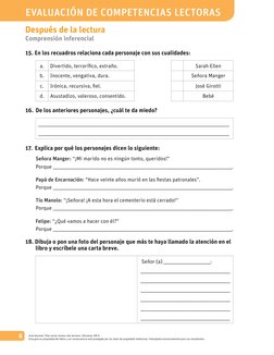 6
Guía docente. Plan Lector Somos más lectores. Ediciones SM ©.
Esta guía es propiedad del editor y en consecuencia está prot