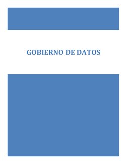  
GOBIERNO DE DATOS 
 
 
