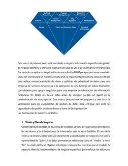 Visión y Plande NegocioGobernabilidad de datos no es acerca de los datos, se trata de los procesos de negocio, las decisione