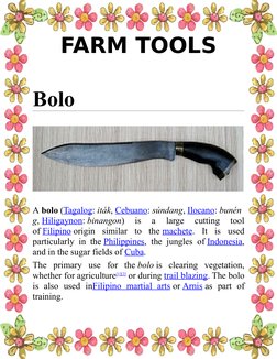 Bolo: Essential Farming Tool Overview | PDF | Knife | Tools